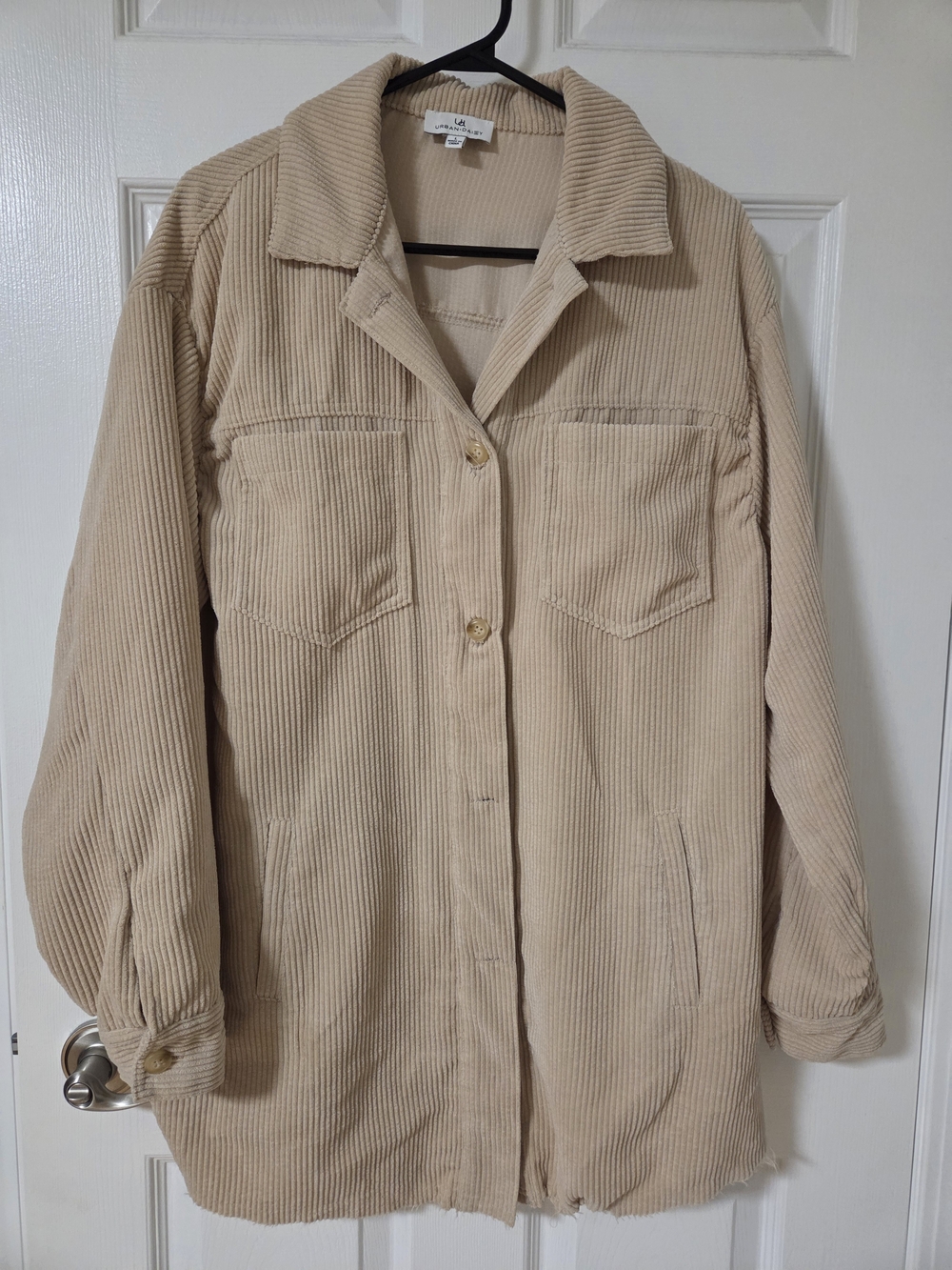 LA Hearts Beige Corduroy Button-Up Jacket